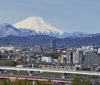 立川から、今朝の富士山。