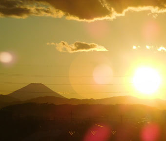 立川から見える夕日『富士見町』（2020年1月～2月）
