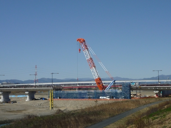 日野橋復旧工事の様子3月12日