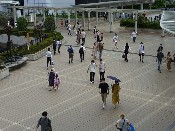 7月12日立川駅付近の様子