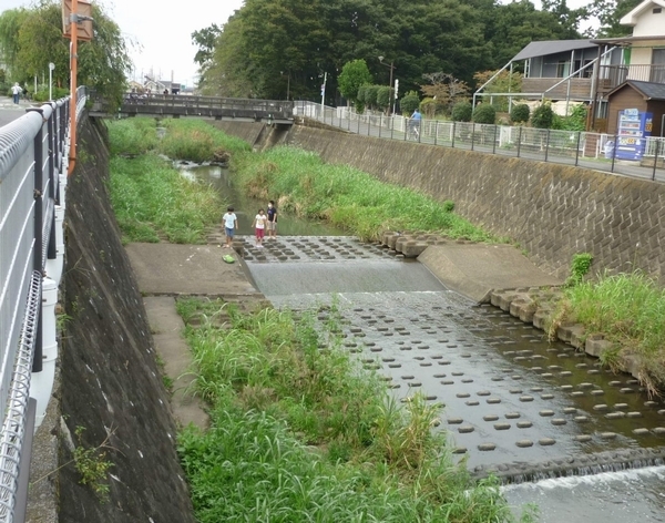 残堀川遊歩道 富士塚橋と堀川橋