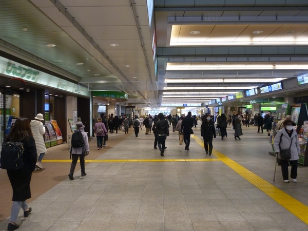 12月9日立川駅付近の様子