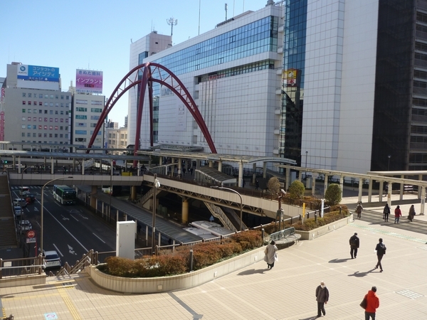 1月20日立川駅付近の様子