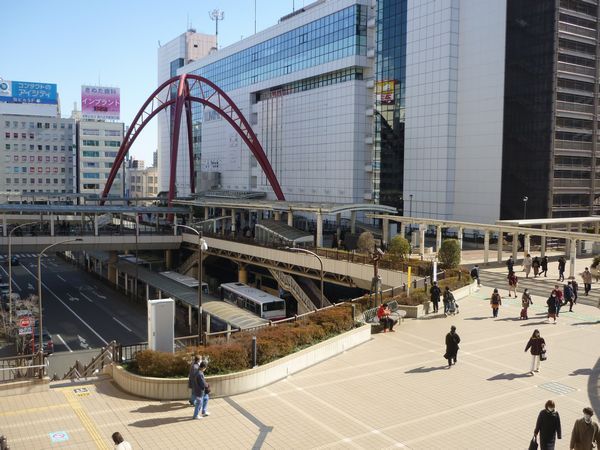 2月3日立川駅付近の様子