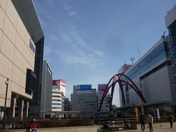 2月10日立川駅付近の様子