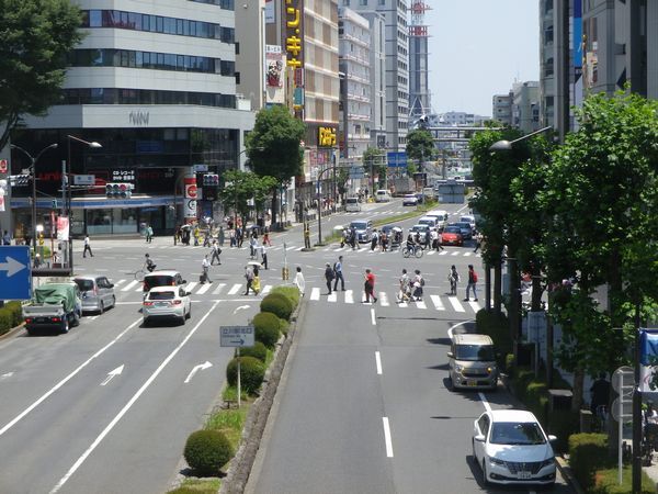 6月9日立川駅付近の様子