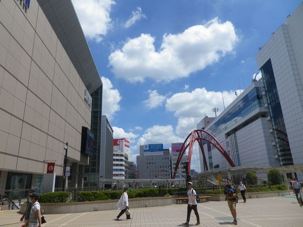 8月4日立川駅付近の様子