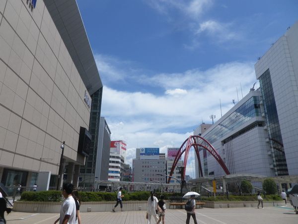 8月11日立川駅付近の様子