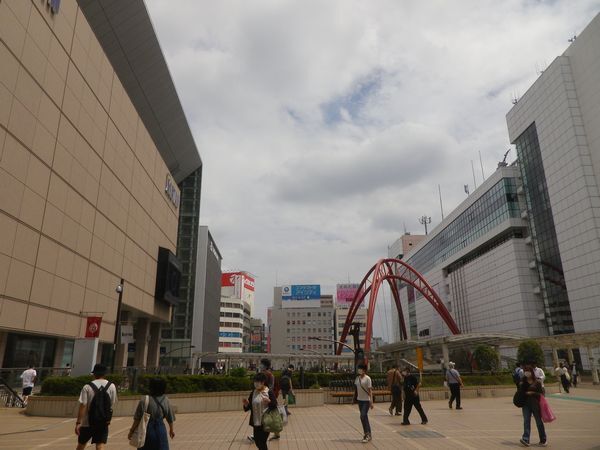 8月21日立川駅付近の様子