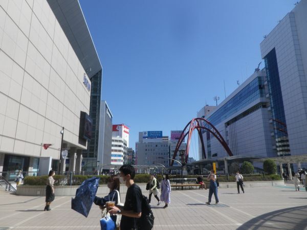 10月2日立川駅付近の様子