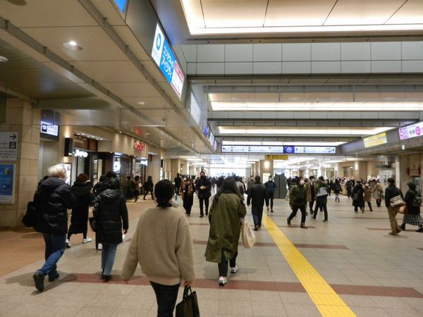 2月9日立川駅付近の様子