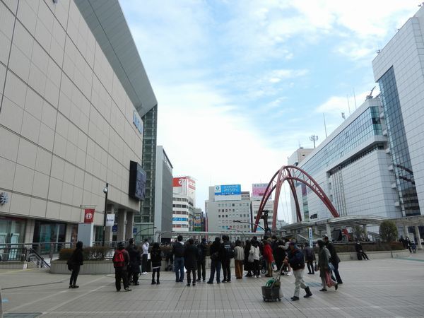 2月19日立川駅付近の様子