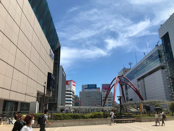 8月10日立川駅付近の様子