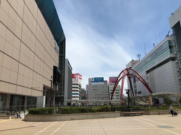 8月17日立川駅付近の様子