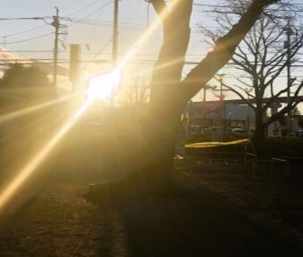 立川の空・たちかわ空景「立川から見える夕日」