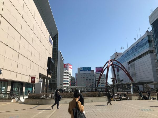 2月18日立川駅付近の様子