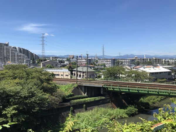 中央線と残堀川9月2日