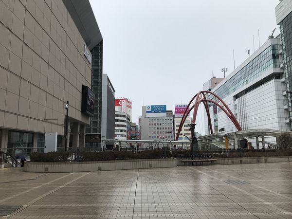 1月20日立川駅付近の様子