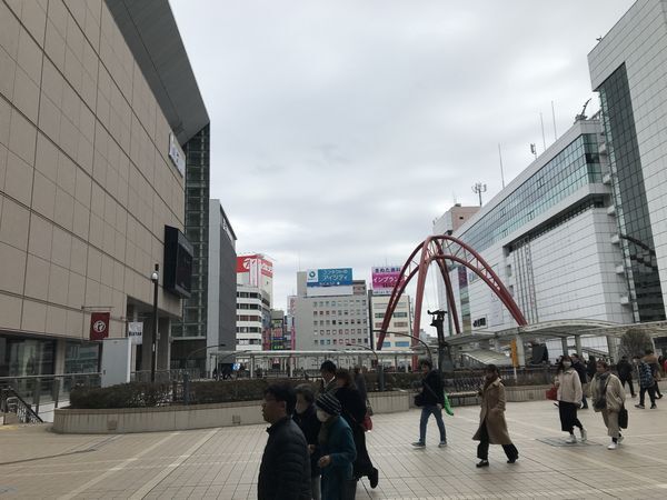 2月17日立川駅付近の様子