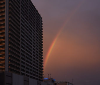 立川の空に虹♪