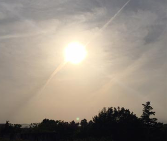 立川の夕日♪