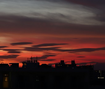 立川の夕焼け