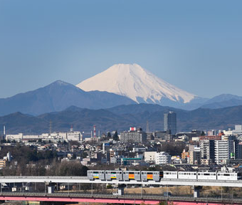 立川から富士山