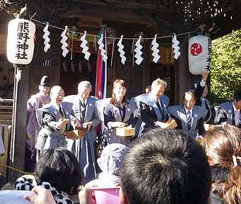 立川市高松町「熊野神社」豆まき