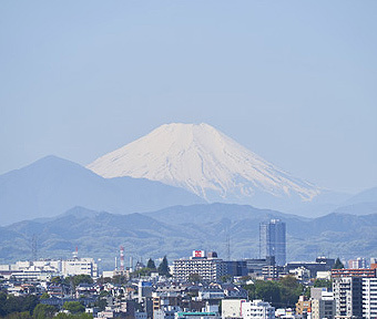 立川から、今朝の富士山。