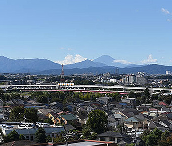 今朝の立川の富士山