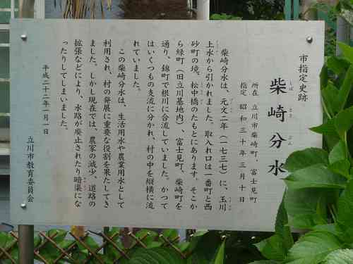 地元発見！立川の分水を歩こう「立川の水車」「柴崎分水」